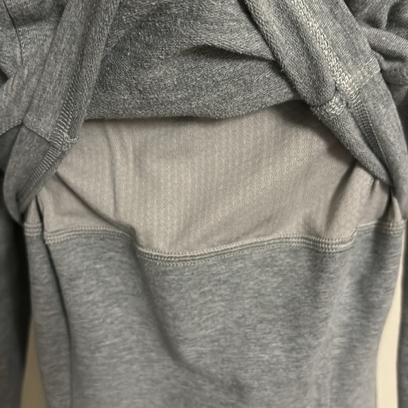 Lululemon After Asana Hoodie Front Zip Mesh Panel Grey/Neon Yellow Women’s US 8 - Picture 6 of 9